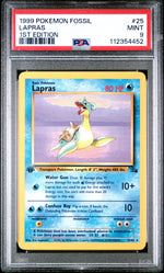 1999 Pokemon Fossil 1st Edition Lapras #25 PSA 9