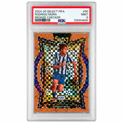 2024 Panini Select Fifa Bronze Checker Rodrigo Mora #50 PSA 9