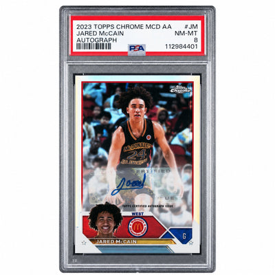 2023 Topps Chrome Mcdonald's All-American Autographs Jared Mccain #JM PSA 8