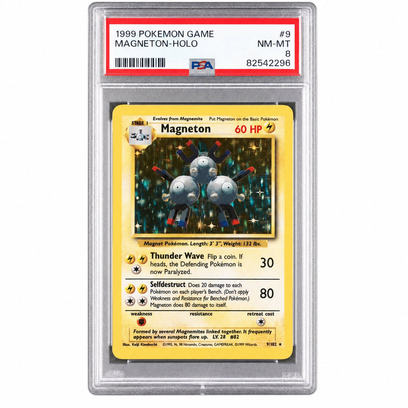 1999 Pokemon Game Holo Magneton #9 PSA 8