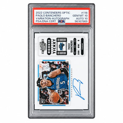 2022 Panini Contenders Optic Horizontal Variation Rookie Ticket Autograph Paolo Banchero #118 PSA 10