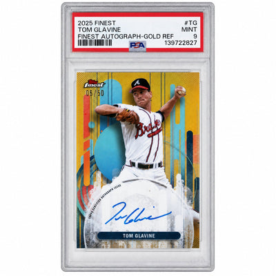 2025 Finest Finest Autograph Gold Refractor Tom Glavine #FA-TG /50 PSA 9