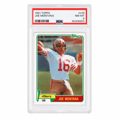 1981 Topps Joe Montana #216 PSA 8