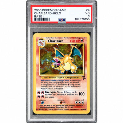 2000 Pokemon Base Set 2 Holo Charizard #4 PSA 3