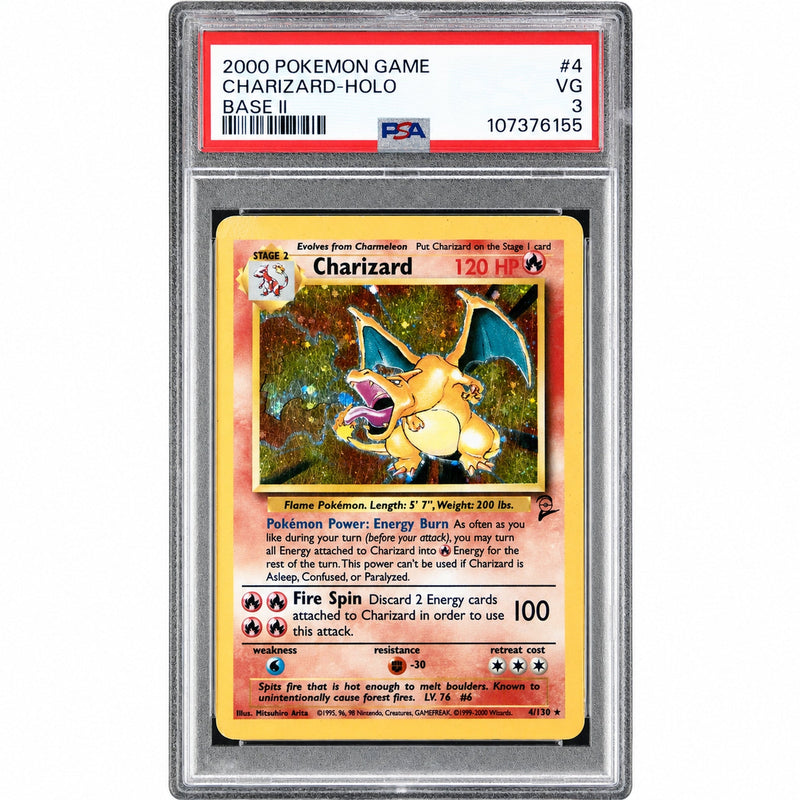 2000 Pokemon Base Set 2 Holo Charizard #4 PSA 3
