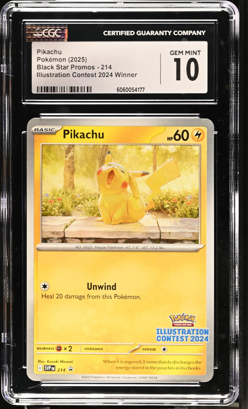 2025 Pokemon #214 Pikachu Black Star Promos CGC 10
