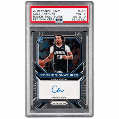 2020 Panini Prizm Rookie Signatures Cole Anthony #12 PSA 9