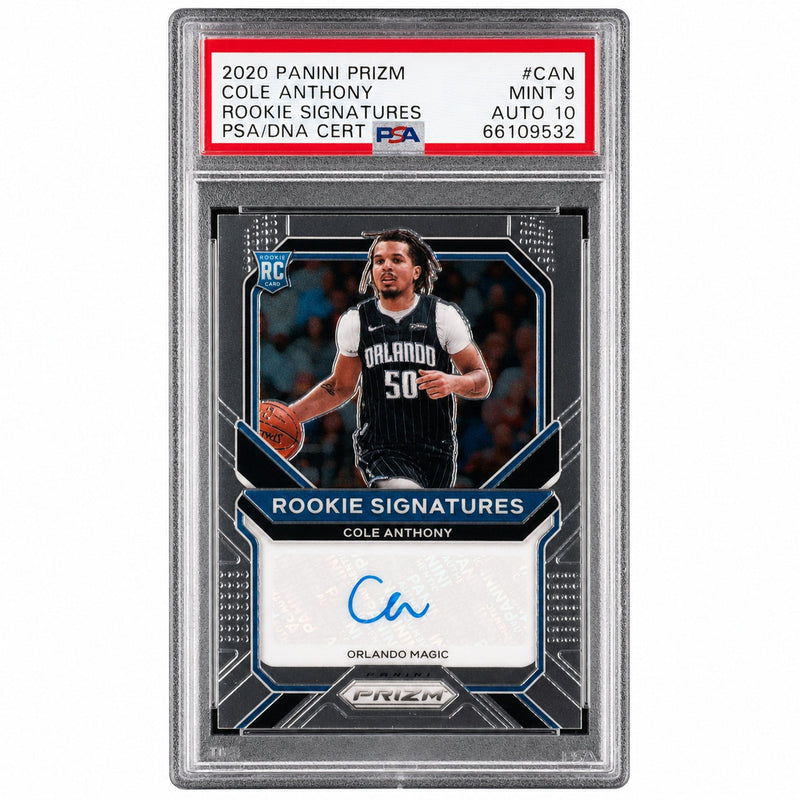 2020 Panini Prizm Rookie Signatures Cole Anthony #12 PSA 9