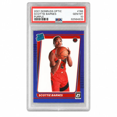 2021 Donruss Optic Purple Prizm Scottie Barnes #186 PSA 10