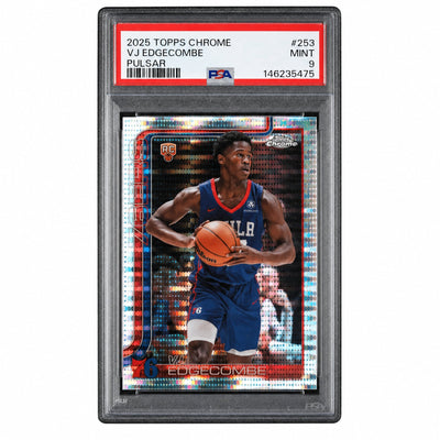 2025 Topps Chrome Pulsar Refractor Vj Edgecombe #253 PSA 9