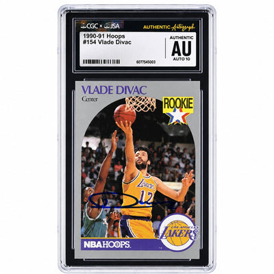 1990 Hoops #154 Vlade Divac CGC x JSA 10