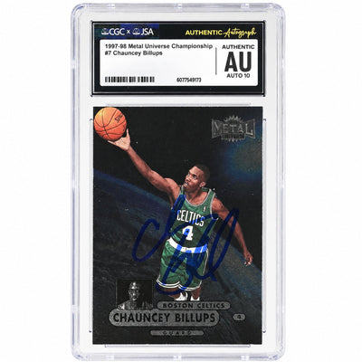 199 Metal Universe # Chauncey Billups Metal Universe Championship Auto CGC x JSA AUTO 10