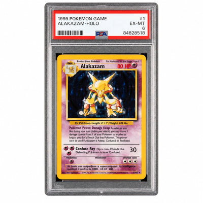 1999 Pokemon Base Set Holo Alakazam #1 PSA 6