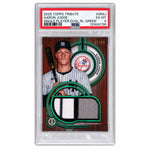 2025 Topps Tribute Single-Player Dual Relics Green Aaron Judge #DRAJ /99 PSA 6