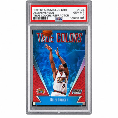 1999 Stadium Club Chrome True Colors Refractor Allen Iverson #TC5 PSA 10