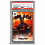 2022 Topps Chrome UEFA Club Competitions Golazo Orange Refractor Ronaldinho #G12 /25 PSA 10