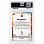2022 Topps Chrome UEFA Club Competitions Golazo Orange Refractor Ronaldinho #G12 /25 PSA 10