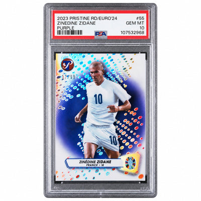 2023 Topps Pristine Road To UEFA Euro 2024 Purple Zinedine Zidane #55 /99 PSA 10