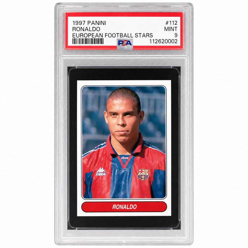 1997 Panini European Football Stars Sticker Ronaldo #112 PSA 9
