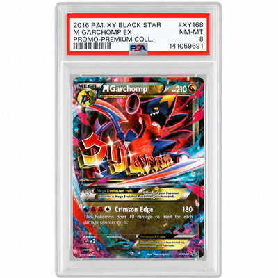 2016 Pokemon XY Black Star Promo Premium Collection Holo Mega Garchomp Ex #XY168 PSA 8