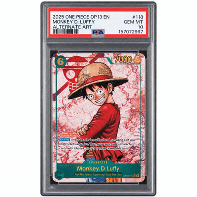 2025 One Piece Carrying On His Will Alternate Art Monkey D. Luffy #OP13118 PSA 10