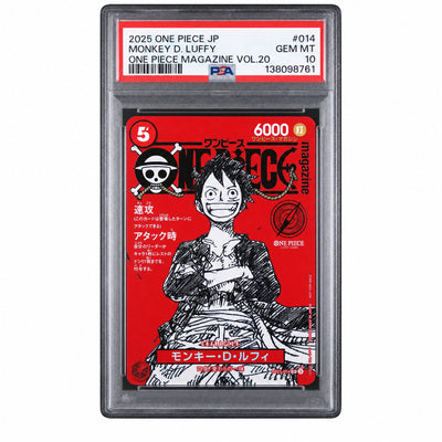2025 One Piece Japanese Magazine Volume 20 Monkey D. Luffy #ST21-014 PSA 10