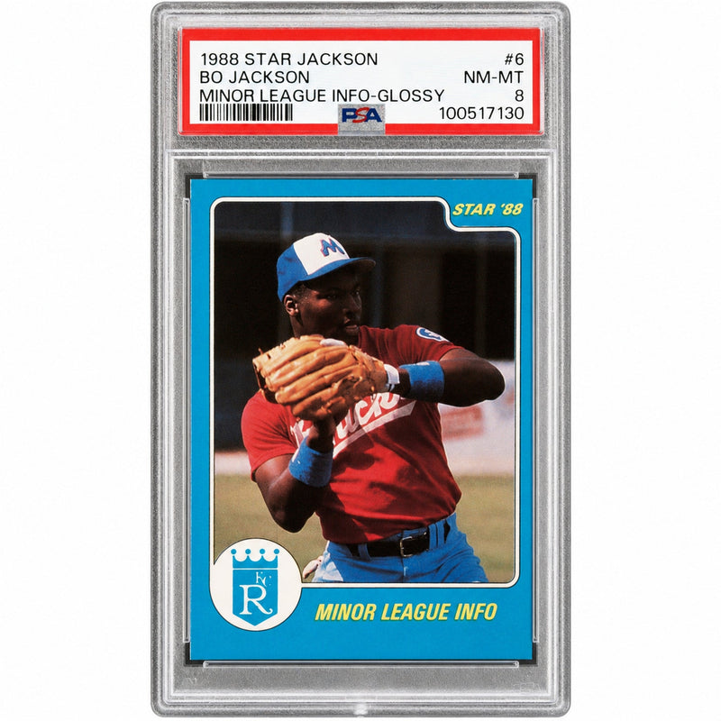 1988 Star Bo Jackson Minor League Info-Glossy Bo Jackson #6 PSA 8