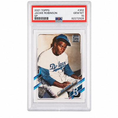 2021 Topps Base Set Photo Variation Jackie Robinson #302 PSA 10