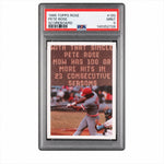 1986 Topps Pete Rose Set Scoreboard Pete Rose #120 PSA 9