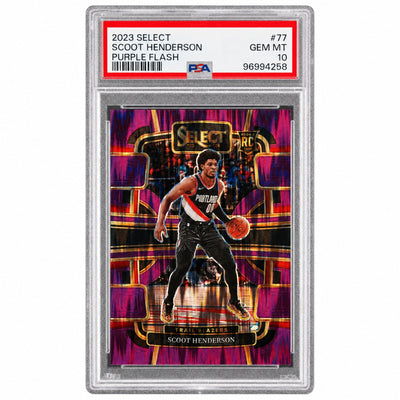 2023 Panini Select Purple Flash Scoot Henderson #77 /175 PSA 10