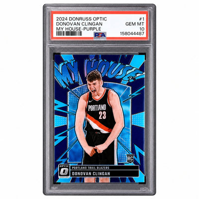 2024 Panini Donruss Optic My House Purple Donovan Clingan #1 PSA 10