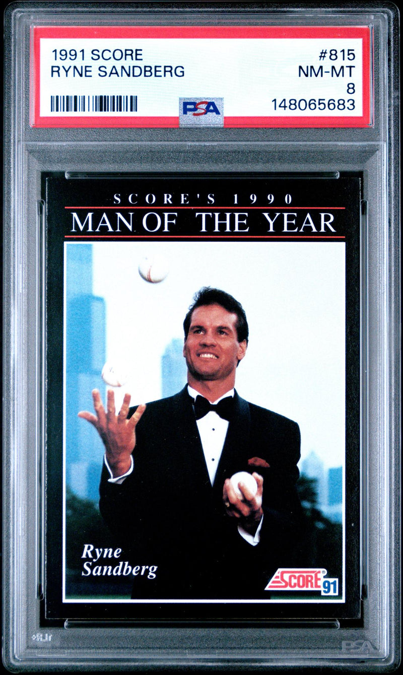 1991 Score Ryne Sandberg #815 PSA 8
