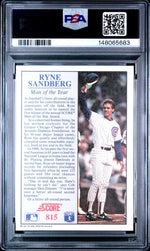 1991 Score Ryne Sandberg #815 PSA 8