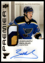 2024 Upper Deck Premier AR-ZB Zachary Bolduc Rookie Auto Patch Rookie /265 Blues