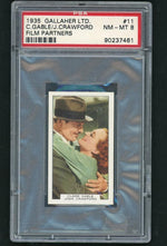1935 Gallaher Ltd. Film Partners Clark Gable/Joan Crawford #11 PSA 8