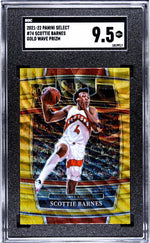 2021 Select #74 Scottie Barnes Gold Wave Prizm SGC 9.5