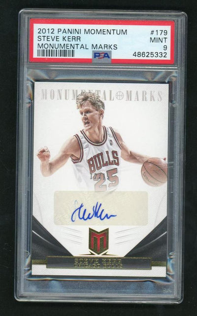 2012 Panini Momentum Monumental Marks Steve Kerr #179 PSA 9
