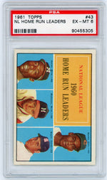 1961 Topps Home Run Leaders Ernie Banks/Hank Aaron/Ed Mathews/Ken Boyer #43 PSA 6