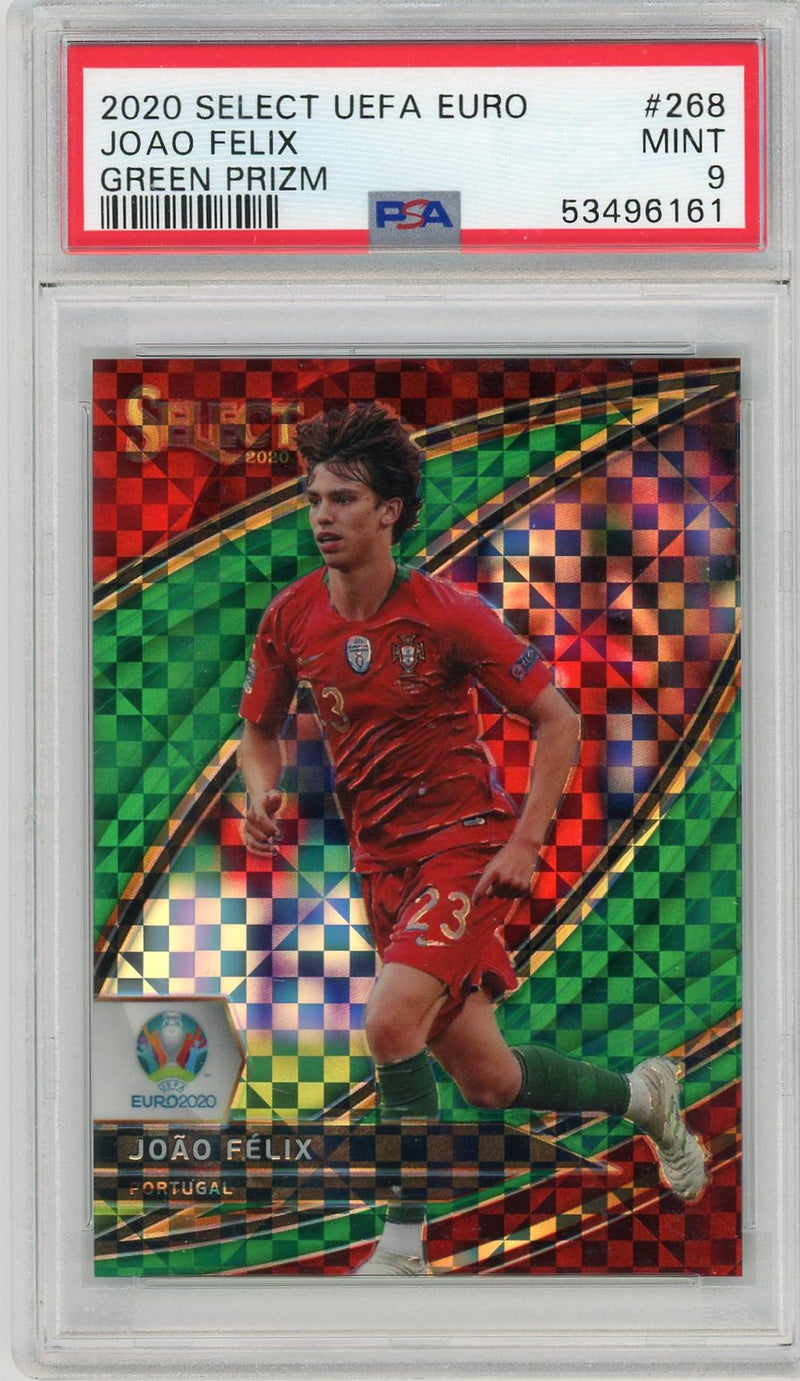 2020 Panini Select UEFA Euro Green Prizm Joao Felix #268 Field Level /5 PSA 9