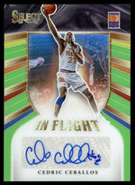 2020-21 Panini Select In Flight Signatures Cedric Ceballos #IF-CCB Auto /99