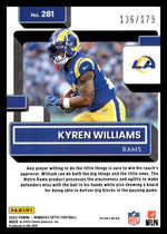 2022 Panini Donruss Optic Blue Kyren Williams #281 RC /179