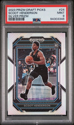 2023 Panini Prizm Draft Picks Silver Prizm Scoot Henderson #24 RC PSA 9