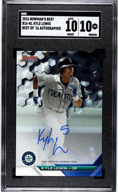 2016 Bowman's Best Kyle Lewis #B16-KL Auto SGC 10 Auto 10