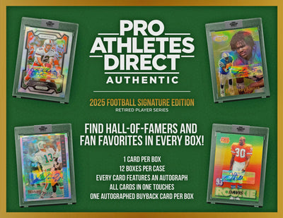 2025 Pro Athletes Direct Retired Player Signature Edition Football Box