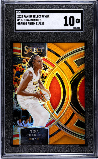 2024 Panini Select Orange Prizm Tina Charles #107 /125 SGC 10