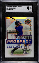 2024 Panini Prospect Silver Prizm Cole Carrigg #84 SGC 9
