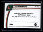 2024 Topps Bowman U Chrome Prospect Auto Xavier Restrepo #PA-XRE Auto