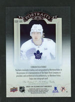 2023 Upper Deck Clear Cut Matthew Knies Portraits VG Toronto Maple Leafs Auto
