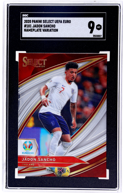 2020 Panini Select UEFA Euro Nameplate Variation Jadon Sancho #181 SGC 9