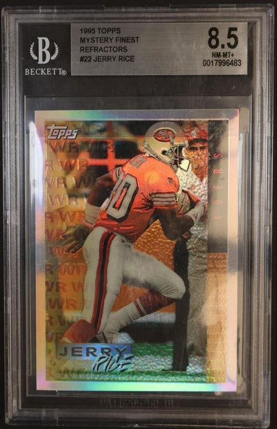 1995 Topps Mystery Finest Refractor Jerry Rice #22 BGS 8.5